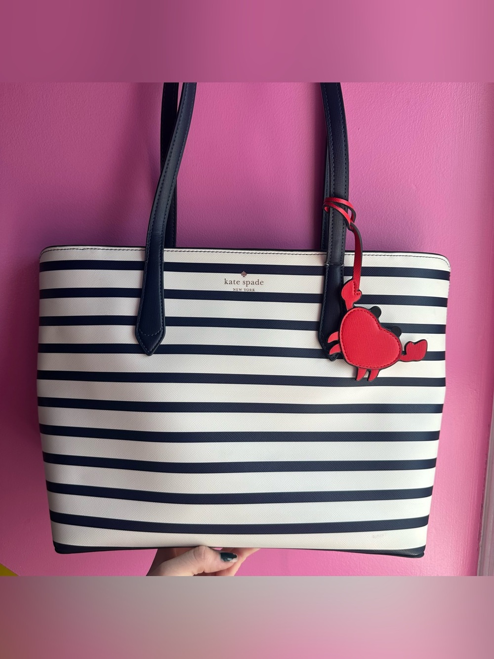 Kate Spade New York Marlee Sailing Stripe Crab Tote